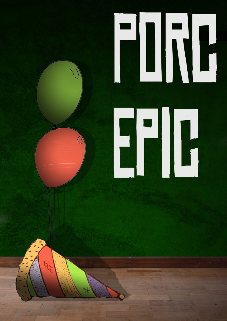 Affiche de la pièce de théâtre Porc Epic de 2018 - Compagnie de théâtre lyonnaise Nandi - Saison culturelle 2018/2019